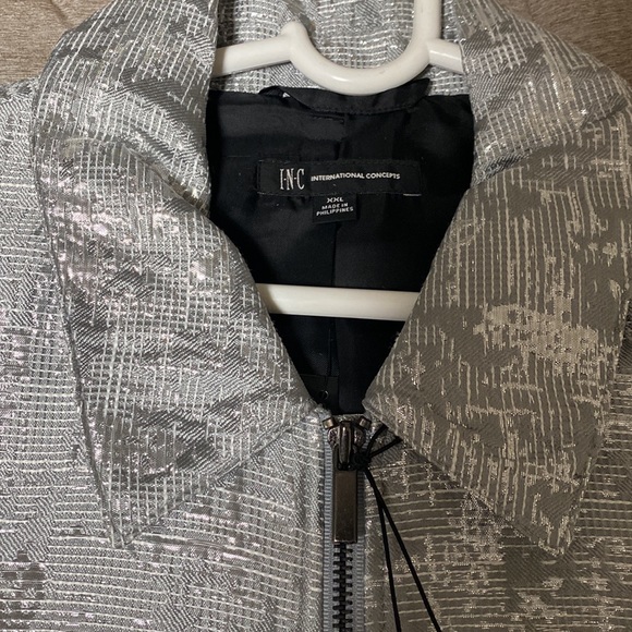 I.N.C International Concepts Men silver tweed jacket - Picture 3 of 10